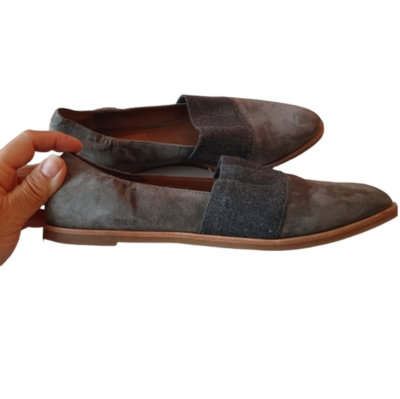 Ellen Degeneres Grey Suede Flats Slip On Shoes - Picture 7 of 9